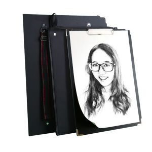 Portable Sketchboard Set Waterproof Black Vintage Childrens Double Shoulder Art Student Supplies 6K 8K Drawing Board with Pouch