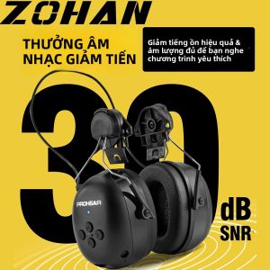 Tai Nghe Điện Tử Bluetooth ZOHAN Tai Nghe Khử Tiếng Ồn Bảo Vệ Thính Giác Bảo Vệ Tai Cho Mũ Cứng ARC Rail Mount