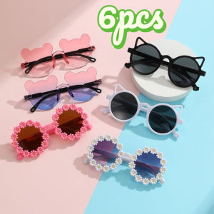 4/6Pcs Bear Ear Cat Eye Party Glasses Holiday Gifts