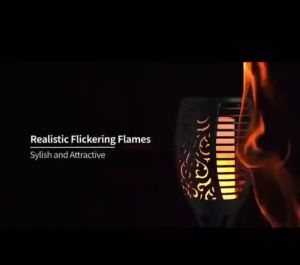 1PC 12-96 LED Solar Flame Lamp Waterproof IP65 Outdoor Garden Lampu Raya Decoration Lighting Plug Yard Lawn Lamp