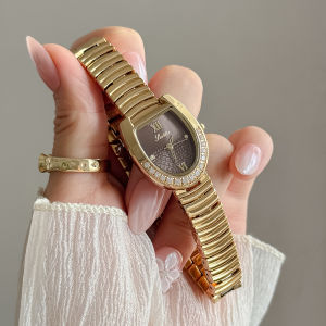 Scottie steel Strap womens watch oval corrugated watch