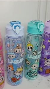 [ GC ] Botol Minum Anak Karakter LABUBU Dengan Sedotan Kapasitas 1000ML BPA FREE - GO CENTRAL