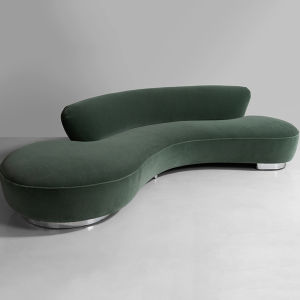 Hotel Hall Klein Blue Curved Sofa Designer House Sales Office Accessible Luxury Exhibition Hall Shaped Semicircle Sofa