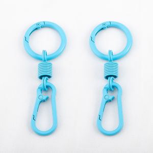 5pcs Macaroon Colored Metal Spring Clasp Keyring Hook Buckle for DIY Handbag Keychain Dog Chains Phone Pouch Jewelry Making