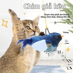 Interactive Meowing Bird Cat Teaser Toy Scratch Resistant