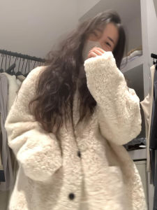 Homecore | Elegant Fake Lamb Wool Jacket Short Length