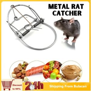 2pcs Stainless Steel Outdoor Large Rats Trap Mousetrap Reusable Metal Spring Mouse Trap Mouse Home