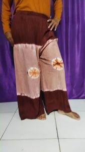 celana kulot rayon ukuran jumbo fit XXL motif gradasi