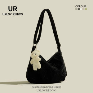 กระเป๋าโทเท็ตผ้ากำมะหยี่ UR2024 กระเป๋าสะพายข้างแบบลำลองสำหรับเดินทาง ความจุขนาดใหญ่ สไตล์เรียบง่าย กระเป๋าสะพายข้างแบบอเนกประสงค์