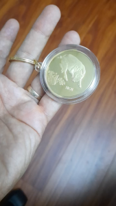 Móc Khóa Đồng Xu Con Hợi Mạ Vàng Treo Oto Xe Máy Phong Thủy