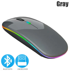 Dual Mode Wireless Mouse Bluetooth 2.4G Ultra Slim Portable Mouse for Laptop Computer Tablet Desktop PC Accessories