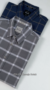 POLICE Kemeja Kotak Cotton Regular Fit Pria