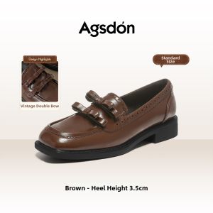 Agsdon | Vintage Easy-on Bow School Oxford Shoes