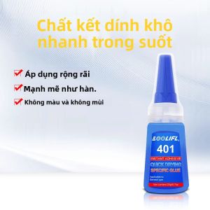 20ML 401 Keo Sấy Tức Thì Trong Suốt Siêu Mạnh Cho Kim Loại Nhựa Gỗ Chất Lỏng Đa Năng Dính Cho Thủ Công DIY Sửa Chữa