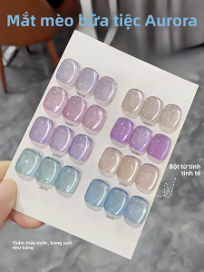 Sơn Móng Tay Dạng Gel Aurora Feast Cat Eye 10ml Màu Xanh Đảo Băng Lấp Lánh Với Hạt Thủy Tinh Sản Phẩm Bán Chạy Nhất Năm 2025 Phổ Biến Trong Nghệ Thuật Làm Móng