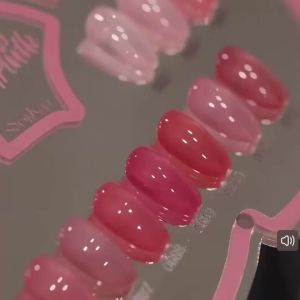 Sơn Móng Tay Gel MIANEL Esaka Reina Màu Hồng Đào Nude 10ml Trong Suốt Sáng Bóng Hiệu Ứng Thạch Hàng Mới Về