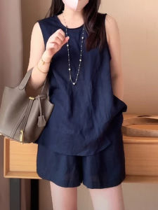 Shalldoer | ชุดสองชิ้นลำลองสำหรับผู้หญิงในช่วงฤดูร้อนปี 2025 แขนกุดหลวมๆ คอตั้ง สีสันสดใส กระโปรงสั้น แฟชั่นลำลอง