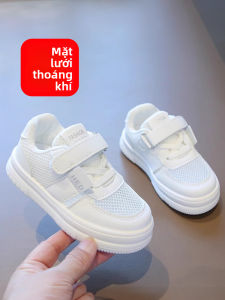 JIFANPAUL | Giày Thể Thao Thông Gió Màu Trắng Mới 2024 cho Bé Gái và Bé Trai