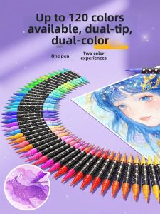 MINGZHUO | Fluorescent Dual-tip Childrens Art Marker Soft Head