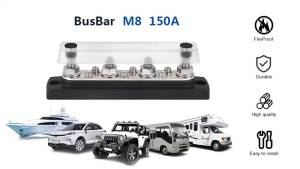 Khối Phân Phối Điện Đầu Nối Thanh Cái 150A 4*M8 Siêu Bền Cho Xe Biển Ô Tô RV Thuyền Xe Tải - Thiết Kế Mô-đun Khối Phân Phối Điện Thanh Cái