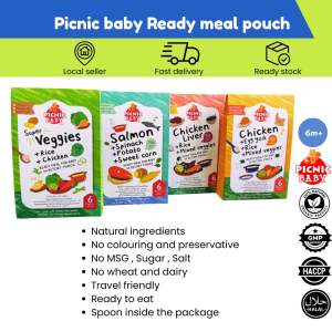 [6M Combo Pack]-Picnic Baby Food Ready to eat-[Halal Certificate]