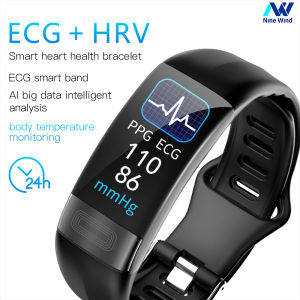 NineWind P11 PLUS smart bracelet  ECG non-invasive blood glucose temperature heart rate blood oxygen blood pressure monitoring waterproof movement step counting health monitoring data watch