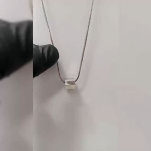 Super premium quality Kalung Titanium Silver kotak pria plus bandul Ring stainless stell kalung pria anti karat dan tidak gampang Luntur model terbaru terlaris dan elegan #kalung #antingpria #perhiasanpria
