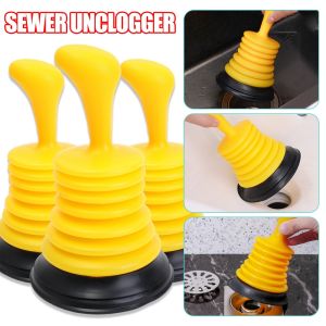 Bathroom Kitchen PVC Sink Plunger Durable Suction Cup Pipeline Dredge Tool Anti Blocking Floor Drain Unclogger