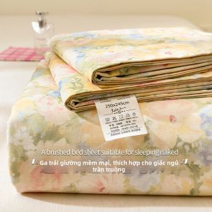 BEIPIN | Ga Giường Flannel Bông Dày 100% Cotton