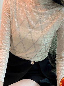 chaqi | Fuzzy Lined Warm Turtleneck Blouse For Winter Wear
