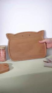 Cartoon Cat-Shaped Steak BoardRosewood Cutting Board Suitable For SnacksAppetizersFruits and Vegetables Party Serving Plates