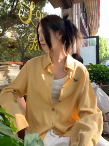 Ayi Refreshing Lemon Linen Lyocell Loose Lightweight Long Sleeve Womens Summer Casual Cotton Linen Sun Protection Shirt