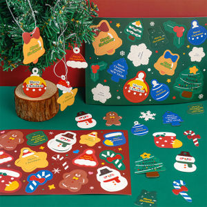 Creative Merry Christmas Decorations Hang Cards Gift Tags Labels Set of 14pcs DIY Xmas Decorations