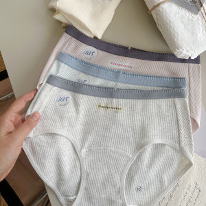 Pure Cotton Womens Underwear Colorful Tulle Bottom Gstring mid Waist Triangle Panties Soft Combed Ribbing High Quality