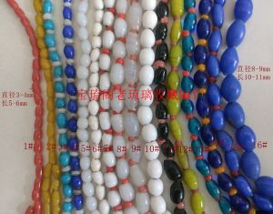 Multicolor Old Glass Bracelet Necklace Combination Olive Date Shape Ethnic Style Party Jewelry for Couples Custom Made