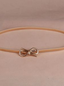 Elastic Metal Spring Waist Belt Gold Color Fashionable Decorative Belt for Skirts And Dresses Youth And Middle-aged Women