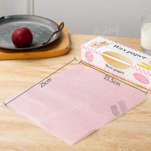 [Local Seller] 50pcs Food Grade Greaseproof Wax Wrapping Paper Sheet Non-stick Silicone Paper Kitchen Cooking Paper