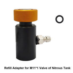 Tank Fill Station On/Off Aadaptor M11 Thread Refill Adapter With 8mm Quick Plug For Nitrous Tank Charging 1 Piece Adaptor