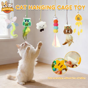 Hang interactive cat toy with Catnip Elasticity Cat Teaser for Cat Chasing Training Play Self-happy
