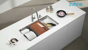 ZUHNE Neste 316 Stainless Steel Undermount Kitchen Sink Workstation with Accessories (16-Gauge Anti-Scratch Deep Basin)