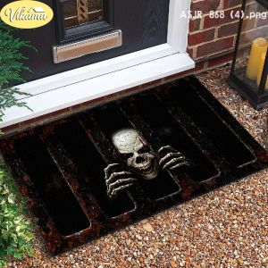 VIKAMA Halloween Door Mat Sewer Drain Clown Pennywise Print Soft Non Slip For Front Door Entryway Porch Decor