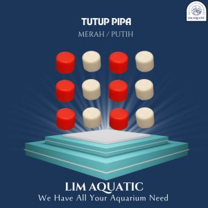 (WARNA)  4 PCS TUTUP PIPA AQUARIUM MERAH / TUTUP AQUARIUM PUTIH / TUTUP PIPA AQUARIUM 5/8