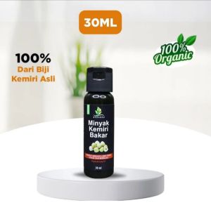 Minyak Kemiri Bakar & Murni Asli 100% - Penumbuh Rambut Brewok Alis Bulumata perawatan rambut pelurus rambut pria dan wanita