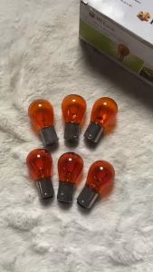 COMBO 1 hộp 10 bóng đèn HALOGEN S25 tiêu chuẩn 1 tim vàng. Điện 12v và 24v