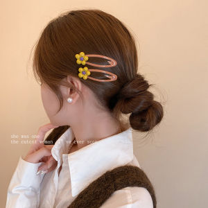 Korean Style Cute Flower Hair Clips Side Bangs Womens Hair Accessories Elegant BB Clips Hair Decorations Alloy/Dipped Silver/Dipped Gold