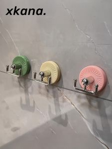 Double Headed Strong Bearing Bathroom Hat Storage Hooks No Drilling Required Wall Mounted Hooks New 2025 Model Organizing Tools