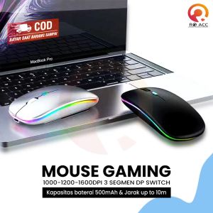 [RO ACC] MOUSE GAMING BLUETOOTH WIRELESS 2.4G LED RECHARGEABLE SILENT CLICK