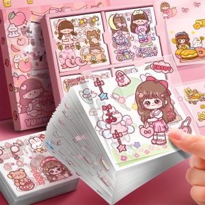 100pcs Random Cute Cartoon Sticker for DIY Journal Diary Decoration Suitable for Notebook