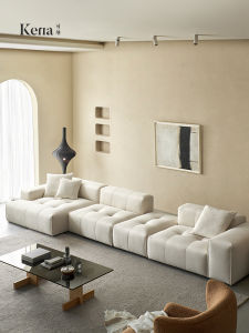 Kena Modern Minimalist Module Combination Sofa Cloth Art Style Tofu Block Rice Noodle Sofa Simple North European Style Furniture