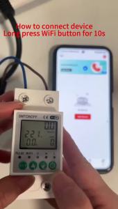 Công Tơ Điện Thông Minh WiFi Tuya Smart Life Màn Hình LCD Đo Điện Năng kWh Tích Hợp Bảo Vệ Rò Rỉ Đất & Quá Áp/thiếu Áp Tương Thích Với Nhà Thông Minh Alexa.